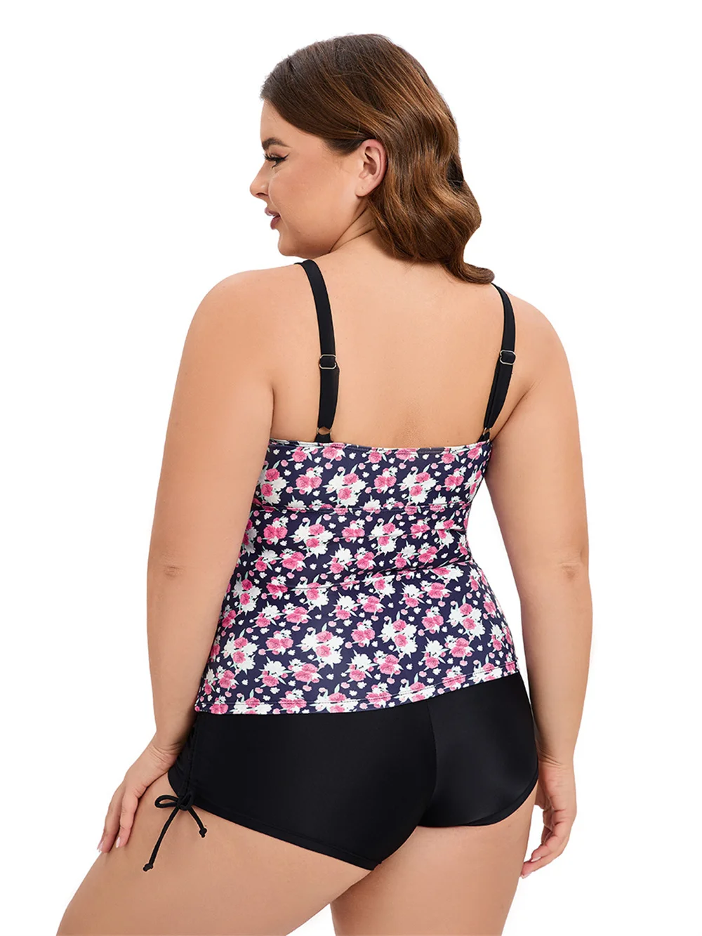 Bañador de talla grande con abertura para mujer, traje de baño con estampado conservador, bikini sexy de cintura alta con cuello halter, novedad de 2024