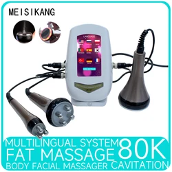 MEISIKANG 3 in 1 80K Cavitation Ultrasonic Machine Body Molding Massage Equipment Facial Skincare Weight Loss Cellulite Massager