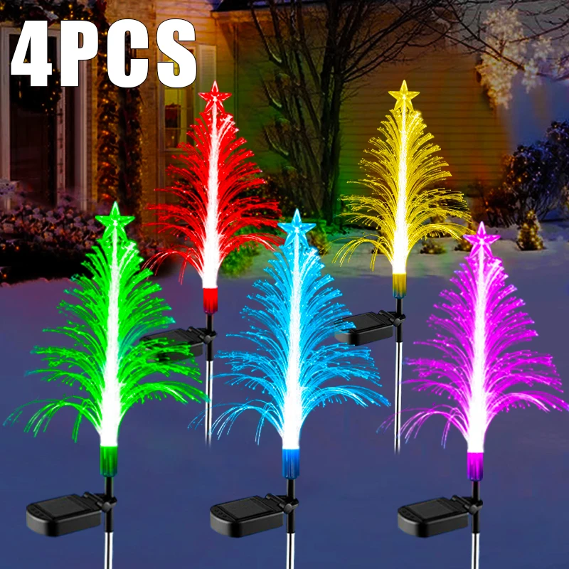 Solar Christmas Pathway Lights LED Outdoor Waterproof Xmas Decor Yard Garden Patio Lawn Stake Lights