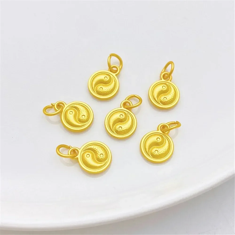 

Ancient Gold Yin and Yang Tai Chi Gossip Pendant Small Pendant Handmade DIY Bracelet Necklace Jewelry Material Accessories