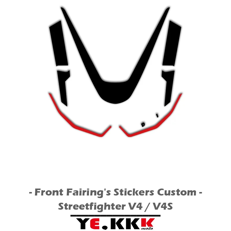 

Front Fairing's Stickers Custom Designed For Ducati Streetfighter V4 V4S V4SP Cut Cutout Sticker Decals LOGO