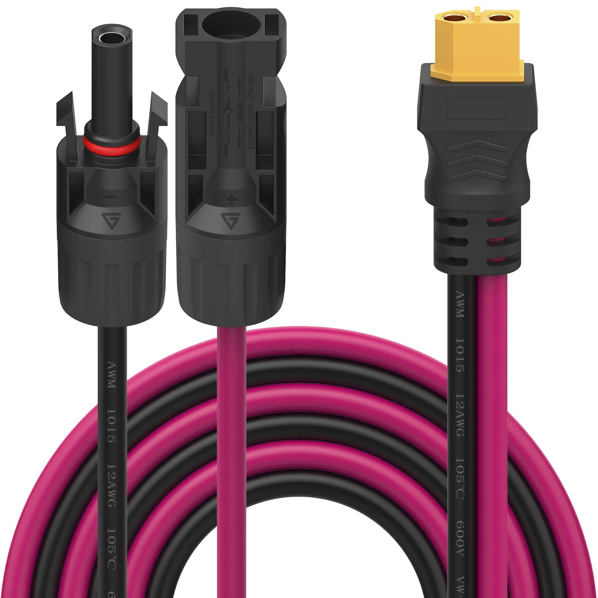12AWG 30A Solar to XT60 Female extension cable Energy Storage Power Charging Cable XT60 Solar Panel Cable image 3