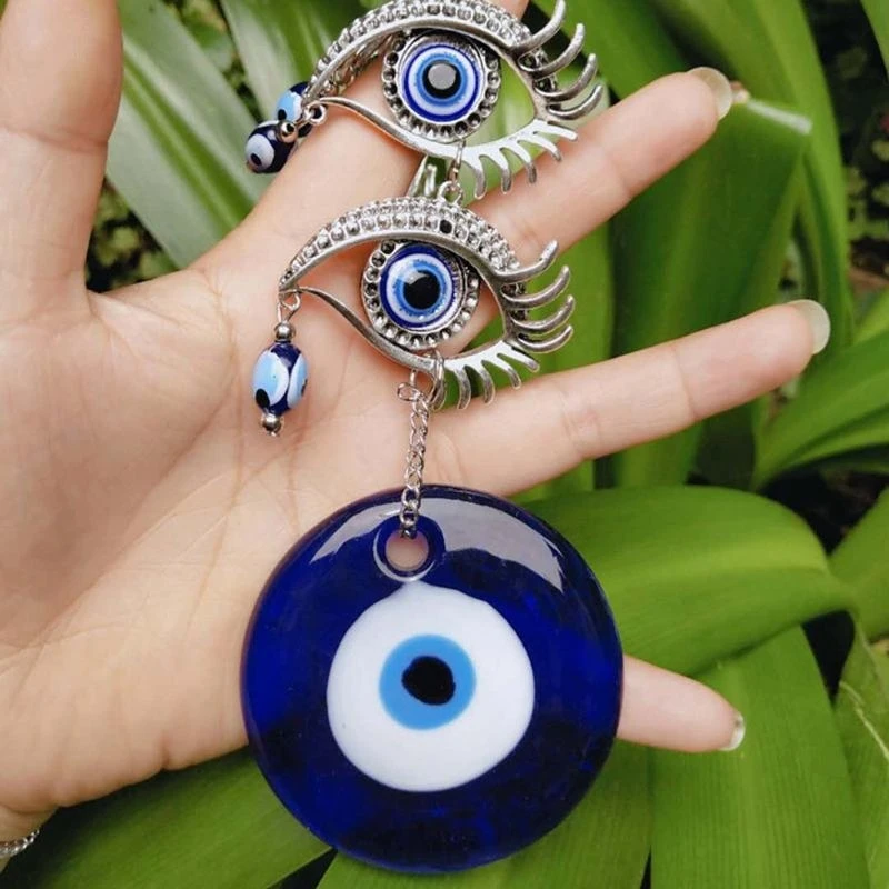 Turkish Blue for Evil Eye Amulets Wall Hanging Pendant Home Decor Ornament for Protection Blessing Good Luck Blessing Gift