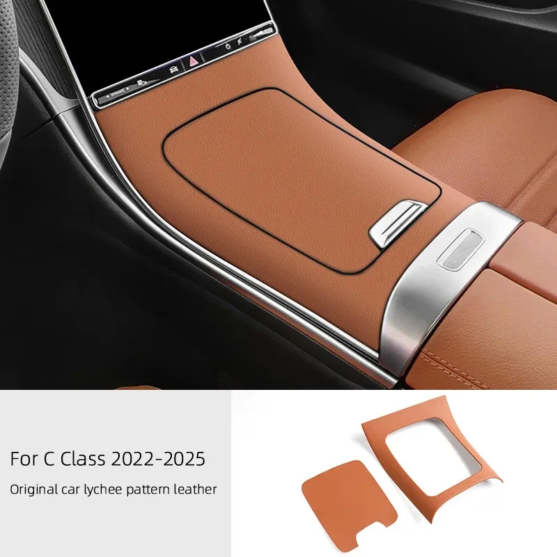 

Leather Car Under-screen Center Control Storage Flip-cap Panel Cover For New Mercedes Benz C GLC W206 X254 2022 2023 2024 2025