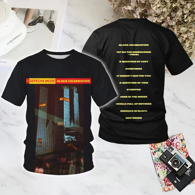 Popular Rock Depeche Mode 3D Print T-shirt Summer New Men Women Hip Hop Trend Short Sleeve TShirt Loose Casual Oversized Y2k Top