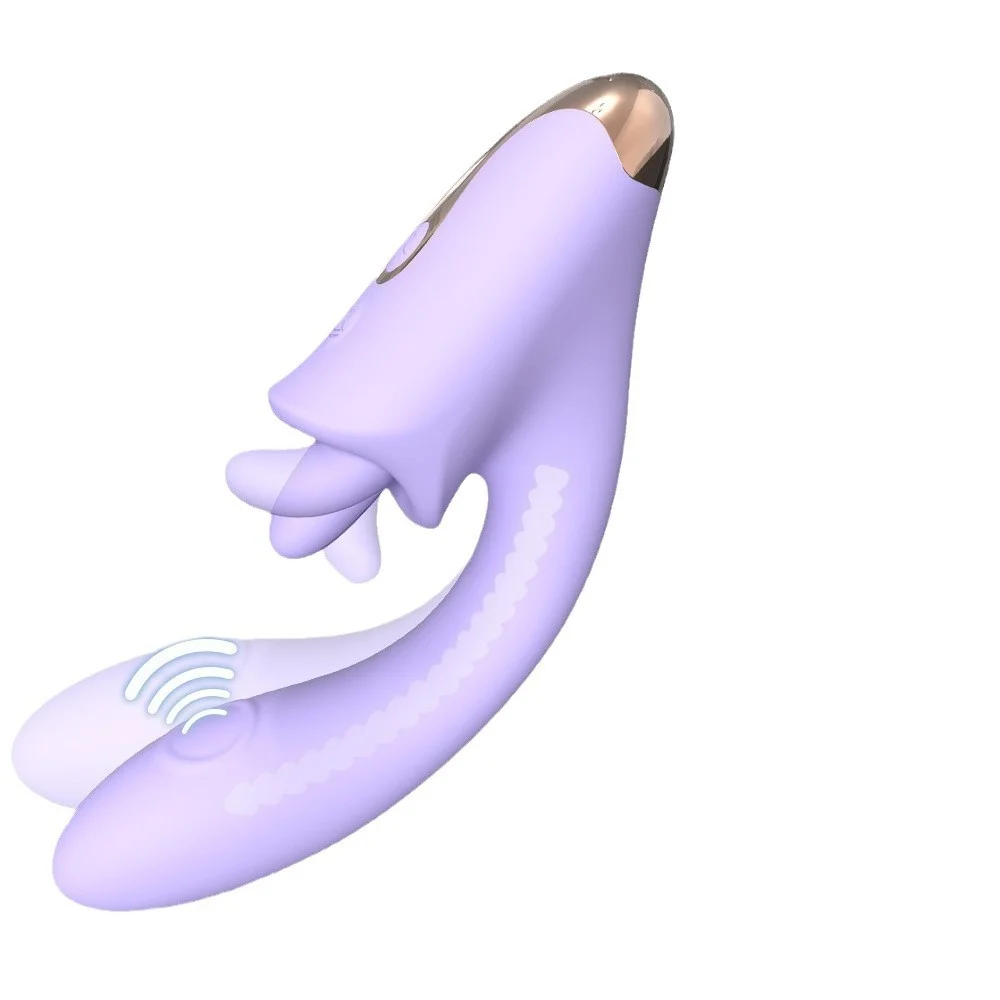 

New recommended tongue licking vibrator inside and outside double tide female clitoral massage masturbation supplies