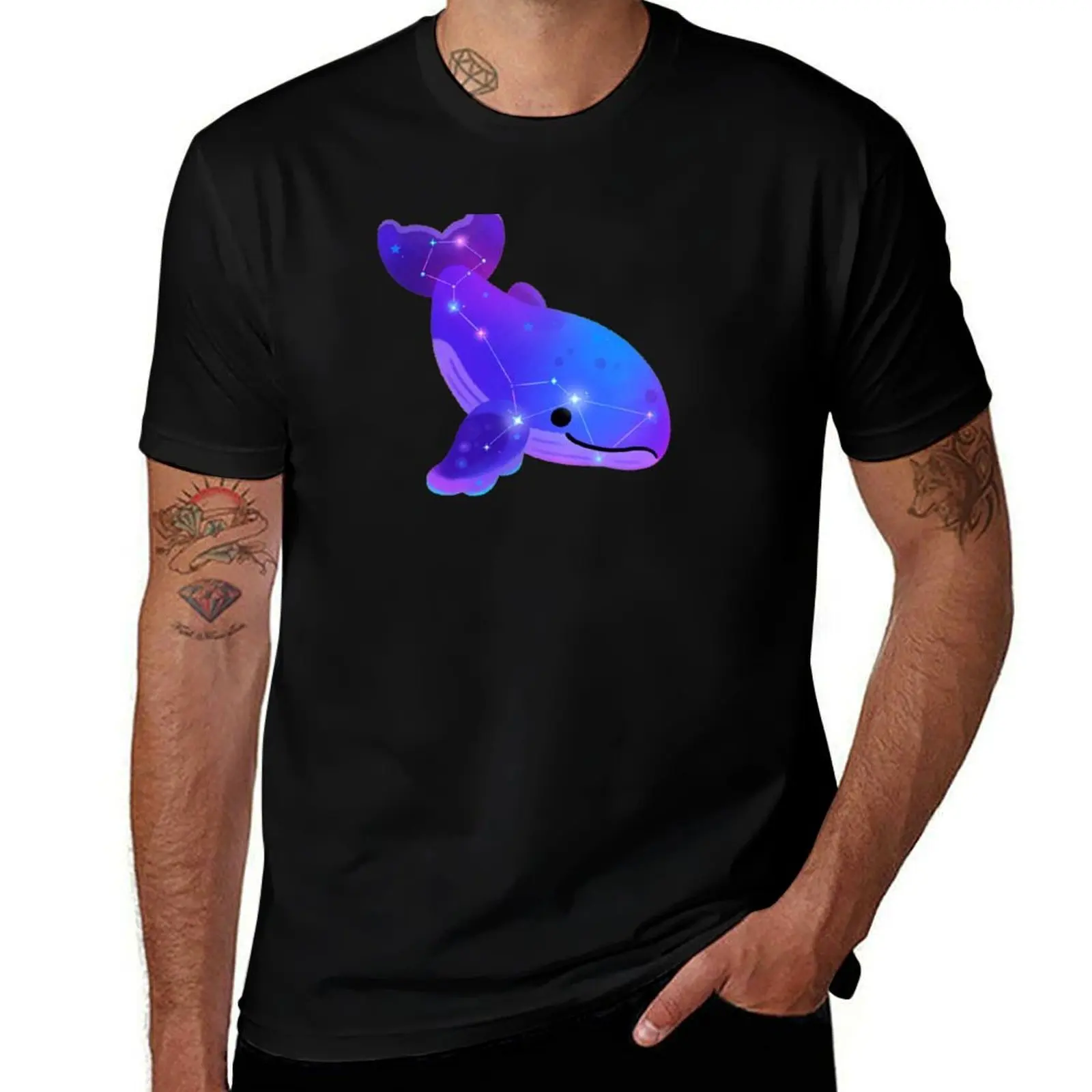 Ocean constellations - Cetus (Humpback whale) T-Shirt Casual Work Wear T-Shirt