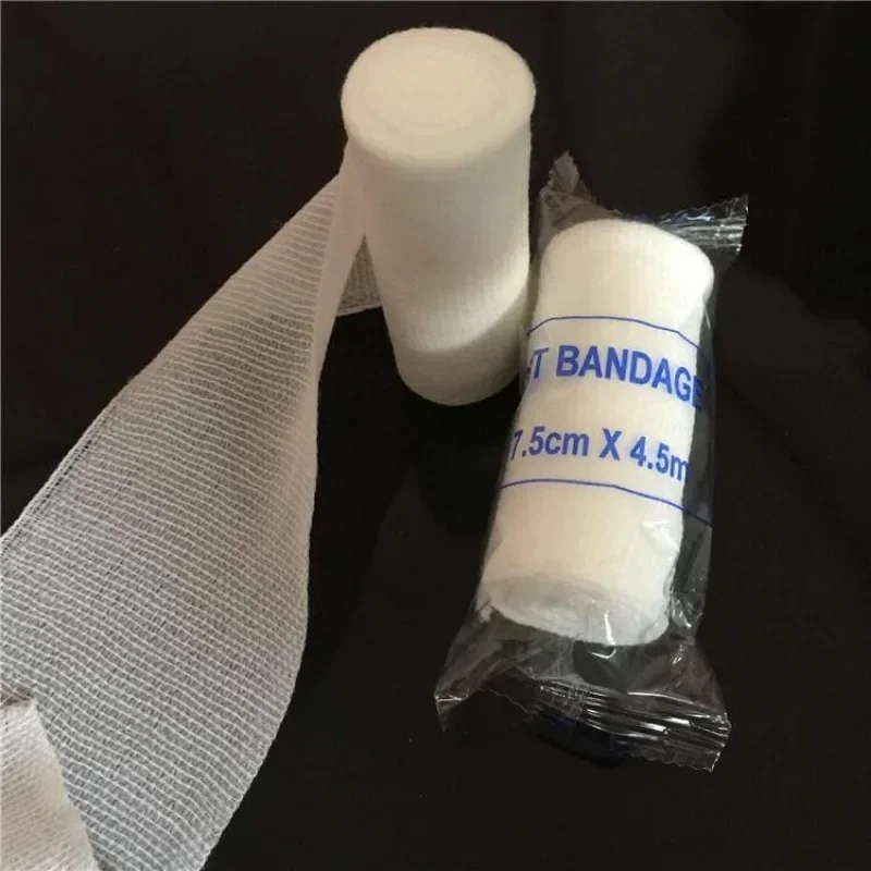 

4.5M/Roll PBT White Mesh Breathable Bandage Outdoor First Aid Bandage Wound Dressing Fixed Non-woven Elastic Bandage 5CM / 7CM