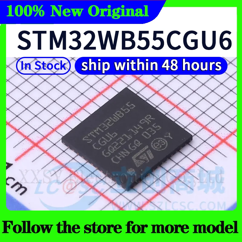 STM32WB55RGV6U STM32WB55RGV6 STM32WB55REV6 STM32WB55RCV6 STM32WB55CGU6 STM32WB55CEU6 STM32WB55CCU6 Hohe qualität Neue