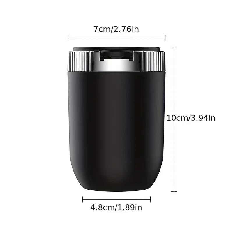 Car Ashtray With LED Light Universal Ash Tray Stainless Steel Cup Smokeless Flame Retardant Auto Ashtray Car Supplies