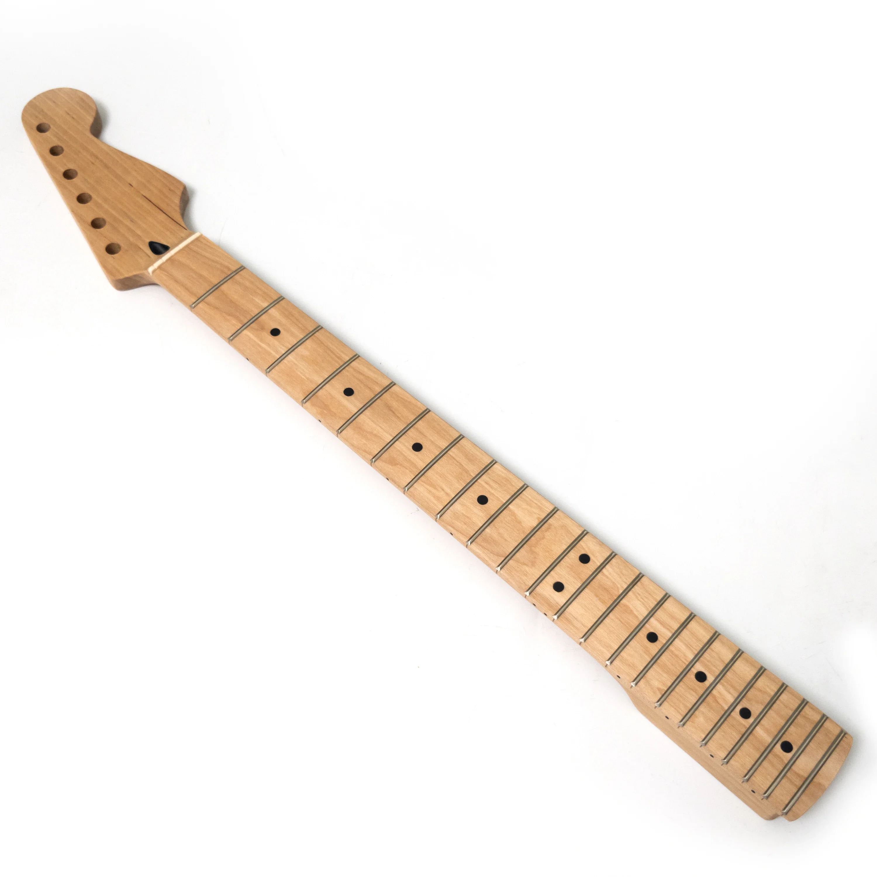 

Premium Maple Electric Guitar Neck for ST, 22 Medium Jumbo Frets, 14" Radius, Bone Nut, 10mm Tuner Holes Replacement Part