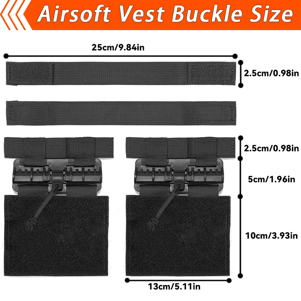 سترة تكتيكية سريعة الإصدار مشبك عدة العالمي لوحة مولي الناقل حزام جانبي الأشرطة ل JPC CPC NCP XPC 6094 420 سترة #3