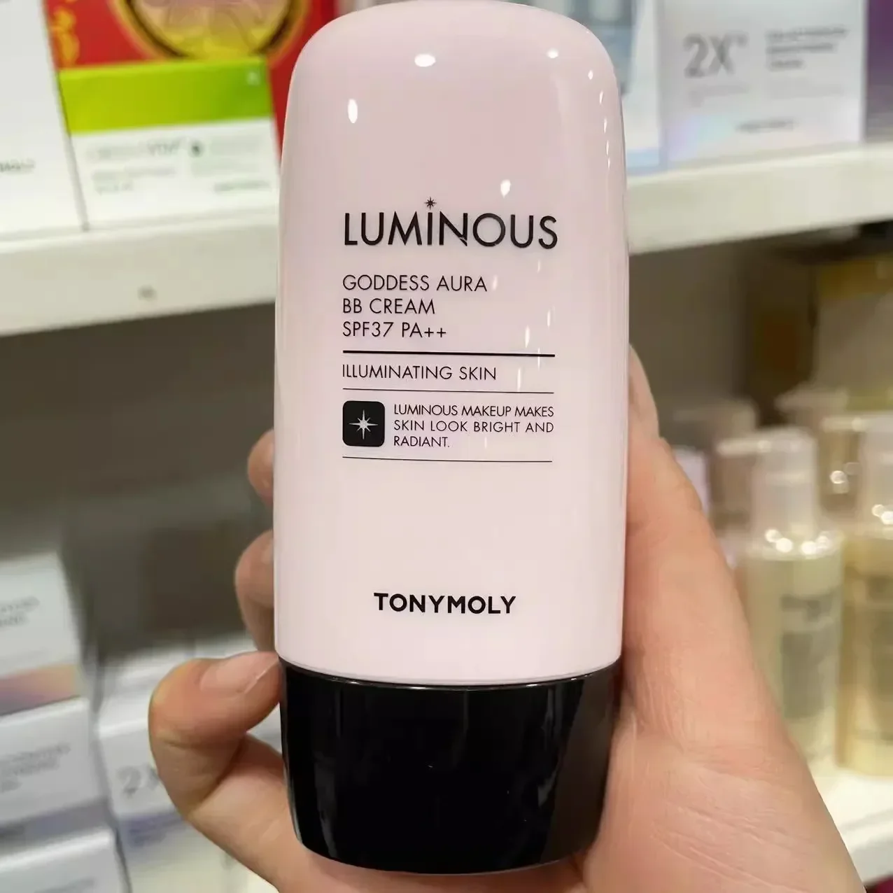 Base de Maquiagem Coreana Original Tonymoly BB Cream para Cobertura de Poros 45ml SPF37 Primer Protetor Solar à Prova d'Água Corretivo Rare-Beauty