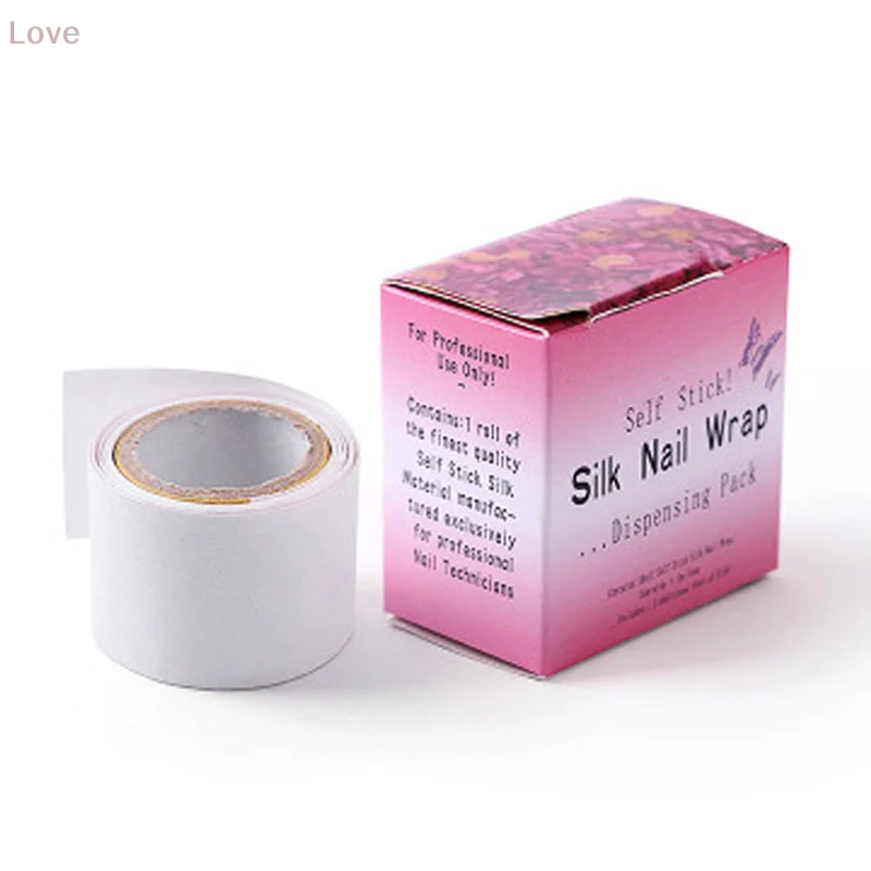 1 لفة إصلاح الأظافر الألياف الزجاجية الحرير الأشعة فوق البنفسجية هلام بناء الألياف الفرنسية أداة مانيكير