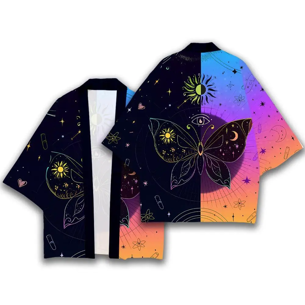 كيمونو رجالي ياباني بنمط الرافعة ، سترة هاوري ، يوكاتا ، توبات ساموراي عتيقة ، ملابس رجالية كبيرة الحجم ، كاجوال ، صيف ، شاطئ ، هاراجاكو #4