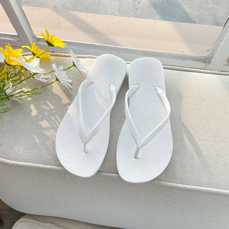 Women Summer Flip Flop Slippers Antiskid Bathroom Bathing Beach Beach Plywood Summer Cool Slippers Non-slip Breathable Fashion