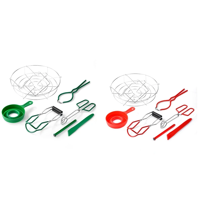 7Pcs Set Canning Tool Set,Pressure Canners For Canning,Home Canning Pot,Canning Lifter Tong,Canning Funnels Jar