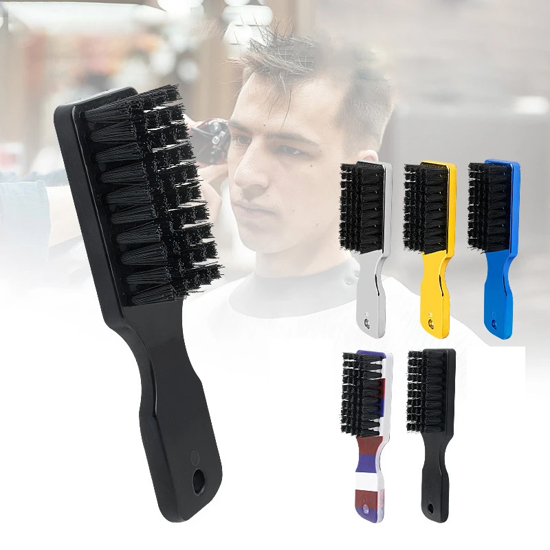 1Pcs Vintage Oil Head Electroplating Shredding Hair Sweep Neck Cleaning Beard Brush Salon Shredding Hair Comb Tool