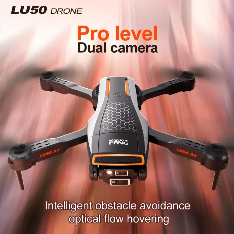 Drone De Controle Elétrico, Aeronaves de Controle Remoto, Fotografia Aérea, Dobrável Quatro Eixos, LU50 Optical Flow, Novo Produto