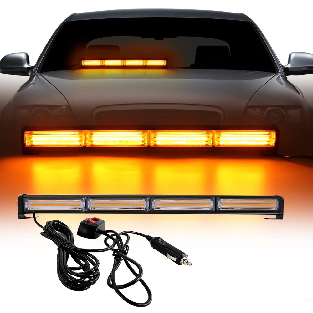 Barra de luz de emergencia LED COB para techo de coche, baliza de emergencia, lámpara intermitente de advertencia, estroboscopios para camión automotriz, 12V, 24V