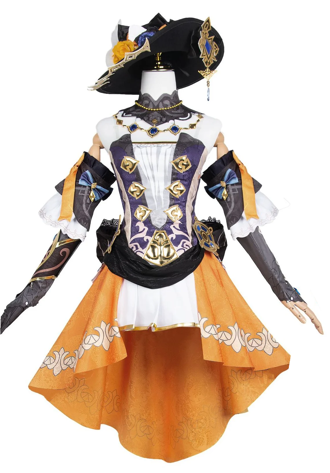 Genshin Impact Navia Cosplay Kostuum Pruik Muts Set Vrouwen Jurk Uniform Halloween Feest Voor Meisjes