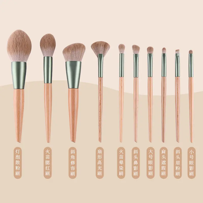 Blush Concealer Foundation Eyeshadow Brush Ultra Soft Hair Full Set Tools Beginner Y