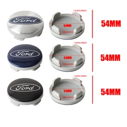 54mm Car Wheel Center Cap Hub Covers Badge Accessories For Ford Fiesta Mk7 Focus 2 Mk3 F150 Mondeo C-Max Fusion Ranger Escort