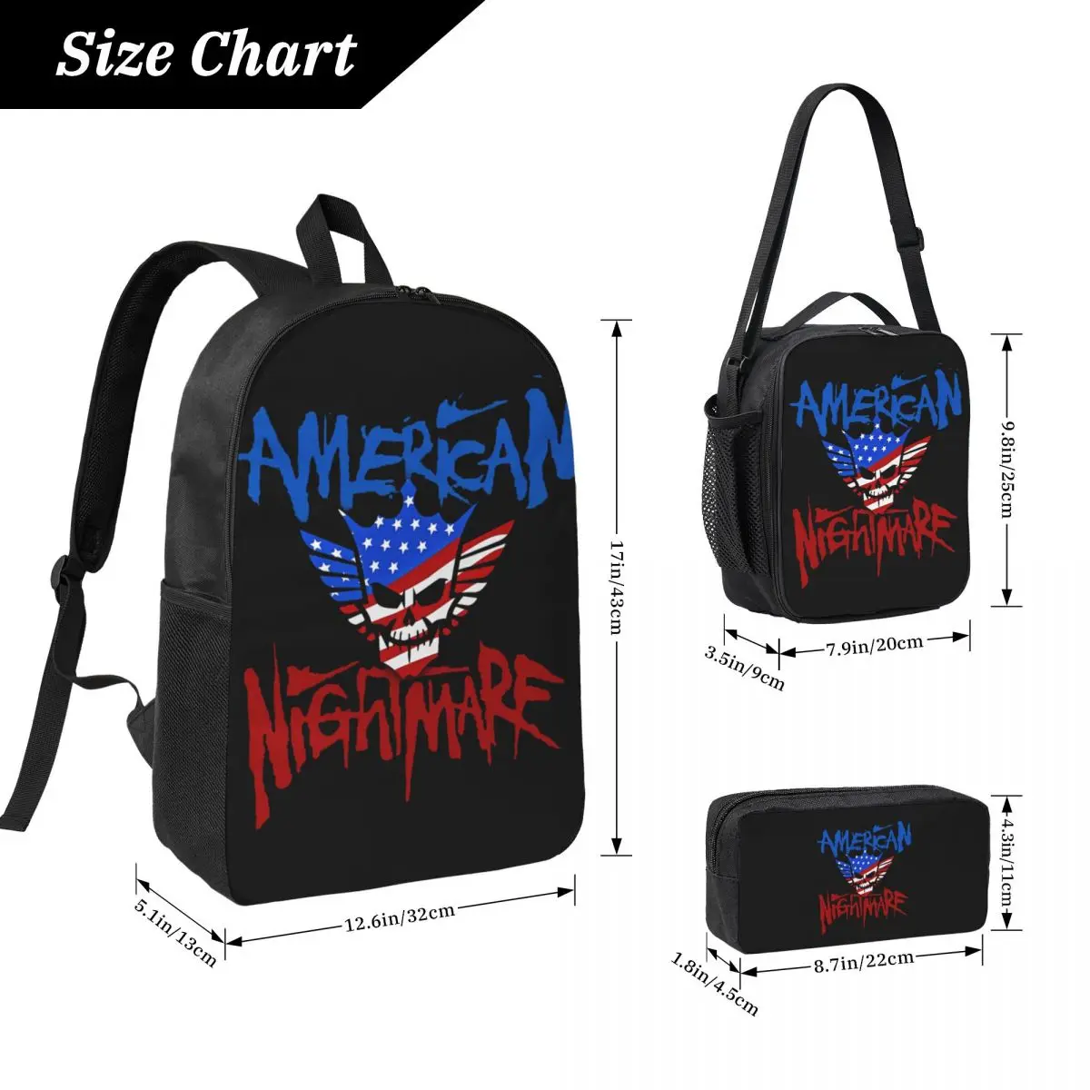 كودي رودس ميس (14) حقيبة ظهر للطلاب بنين بنات حقيبة كتب حقيبة مدرسية حقائب كتف للكمبيوتر 3 قطعة حقيبة غداء معزولة مقلمة