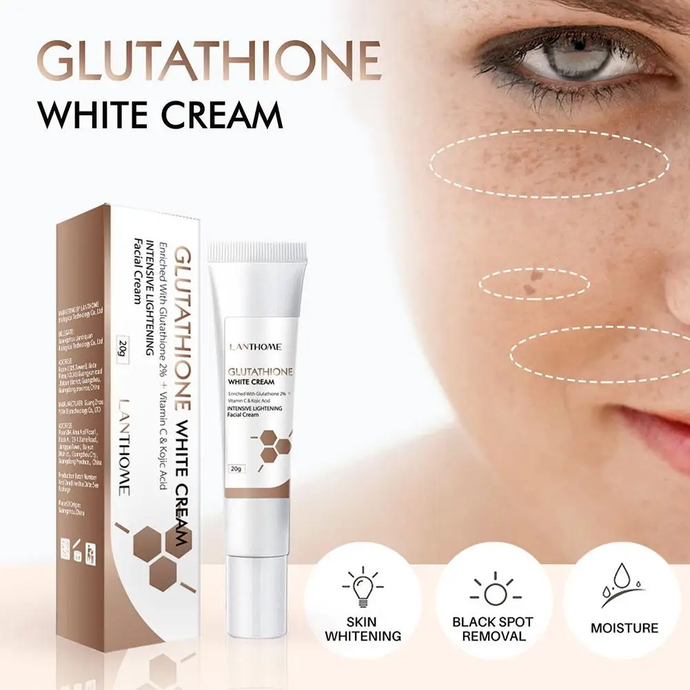 לבנת הלבנה ונמש הסרת glutathione פנים 20g קרם d2h9