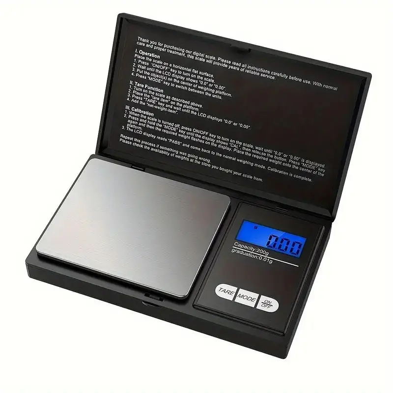 Mini Balança Eletrônica Digital de Bolso Balança de Ouro Peso Escala de Bolso Portátil Jóias 1pc Aço Inoxidável