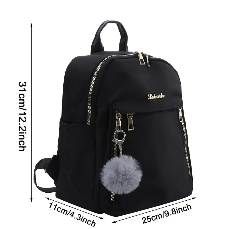 Zaini semplice borsa da viaggio nera in PU di grande capacità per donna Solid Harajuku zaino per studenti zaino borse Unisex High Street