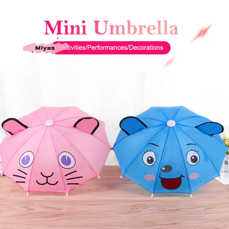 Mini Doll Umbrella 1/3 1/4 Scale Rain Gear Children's Toy Accessories for 18 Inch & 43cm Baby Dolls Decorative Umbrella Gear