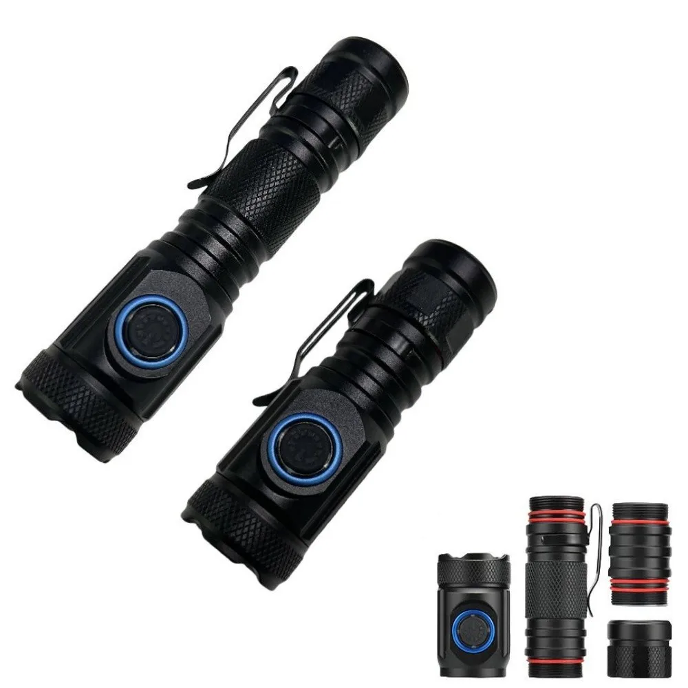 

Мини-фонарик LED 2000 лм, 4*XPG, USB-перезаряжаемый, EDC-фонарь