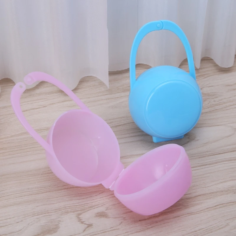 Solid Color Baby Nipple Holder Container Box Keep Pacifier Case Pacifiers and Accessories Storage Box Teat Attachment