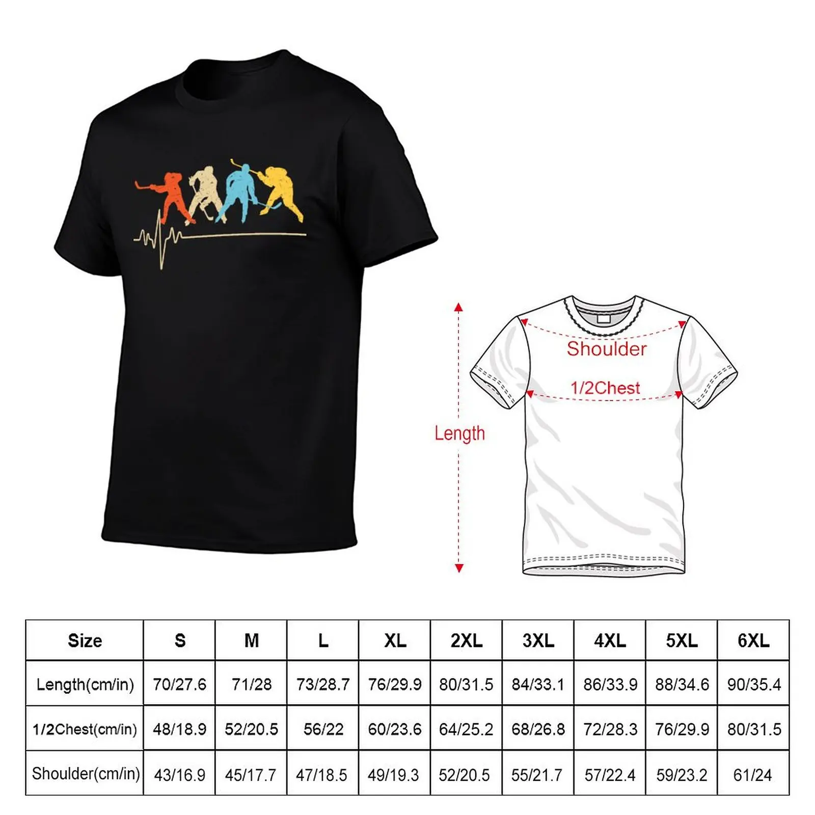 Heartbeat Hockey T-Shirt baggy shirts boys animal print plain for a boy designer t shirt men