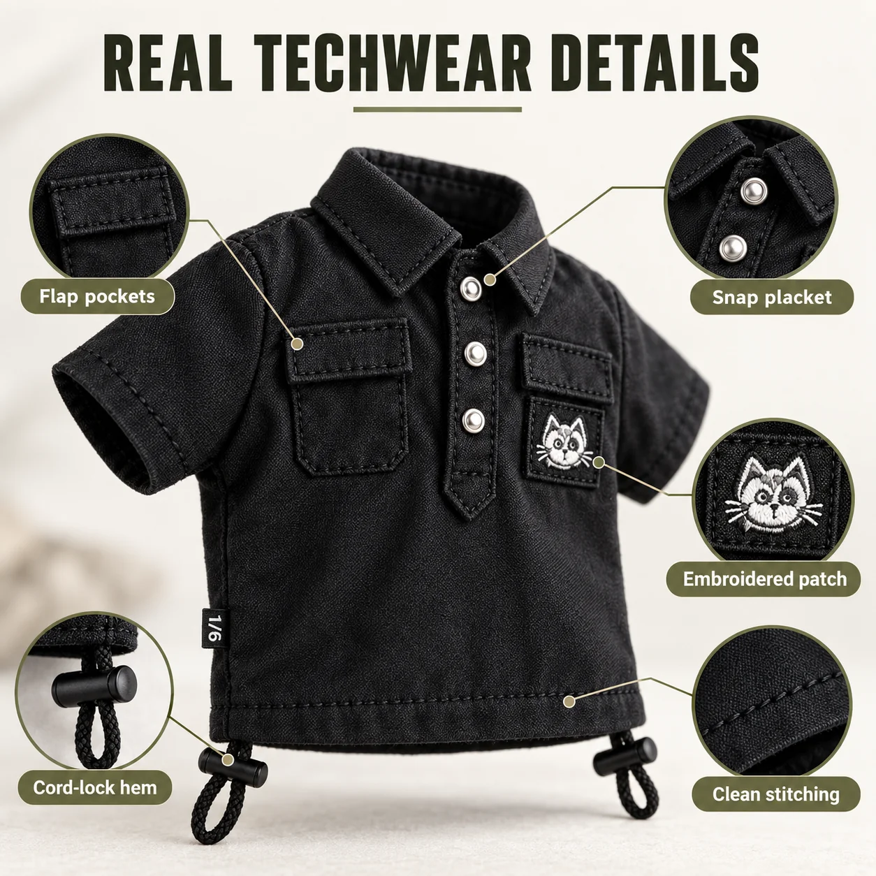 Azone Ob22/Ob24 Baby Clothes Outdoor Camping Functional Wind Suit Xiaobu Electric Street Mi Tiansi Can Be Worn