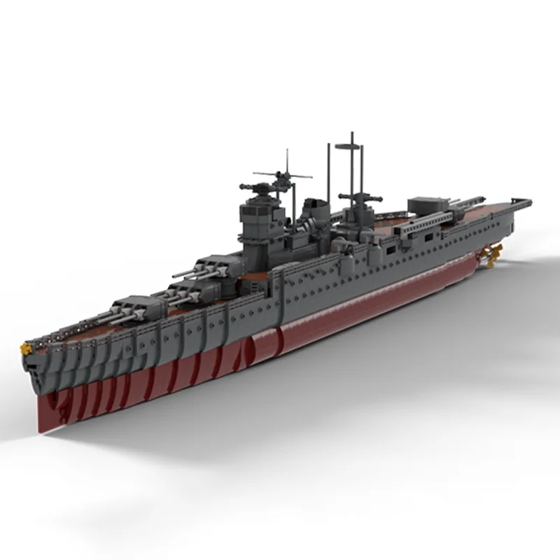 

2846 шт. Mogami MOC DIY Модель Строительные блоки — Detai Mogami Cruiser с подставкой и табличкой
