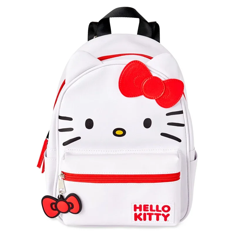 

KT Cartoon Cute Big Bag Single Shoulder School Bag Bow Handbag PU Small Versatile Backpack for Students