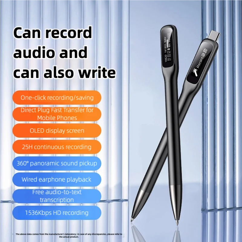 

L65 Smart Voice Recorder Pen with OLED Screen | 25H Battery, 1536kbps Lossless Audio, Built-in Storage, Portable Design for Meet