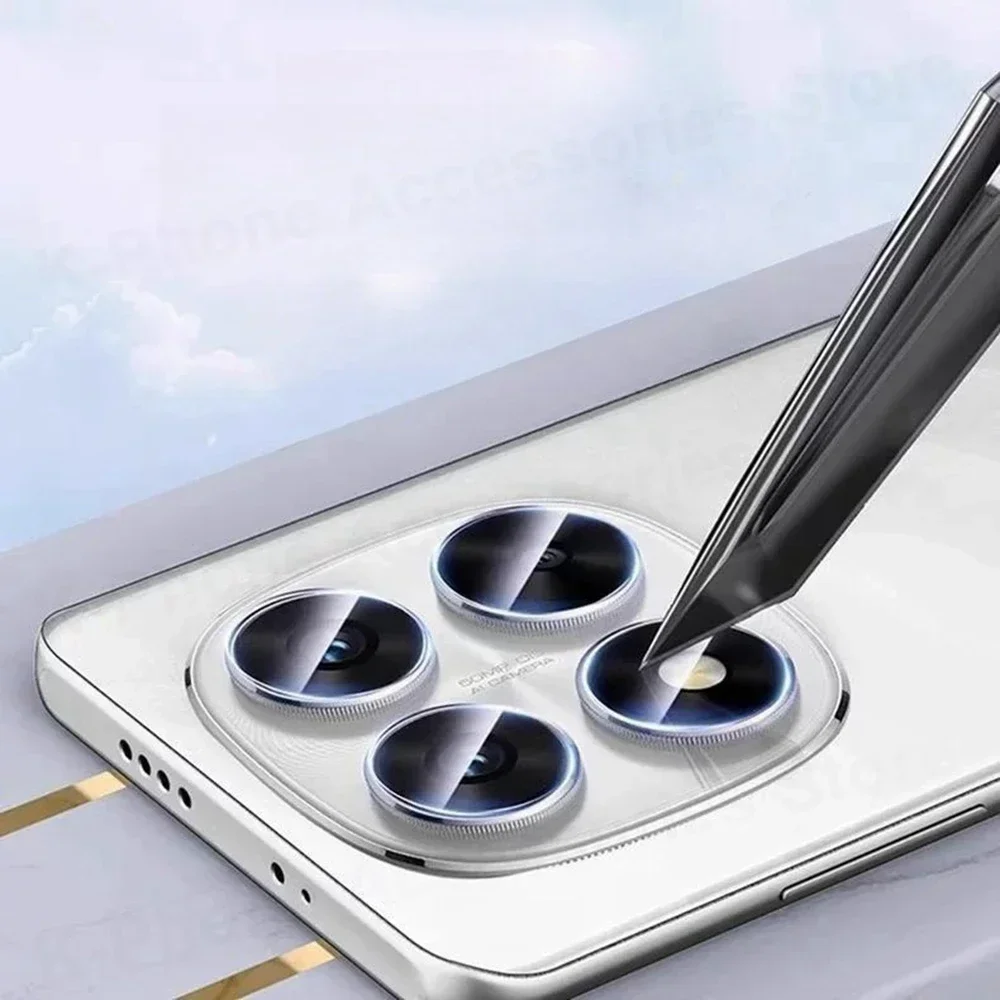 ฟิล์มกระจกกันรอยเลนส์กล้องโลหะสำหรับ Redmi Note 15 Pro  ฝาครอบเลนส์อะลูมิเนียมอัลลอยด์ด้านหลังสำหรับ Redmi Note 14 Pro และ Redmi 15C