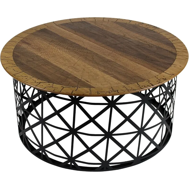 32.7 in. W Coffee Table in Wood