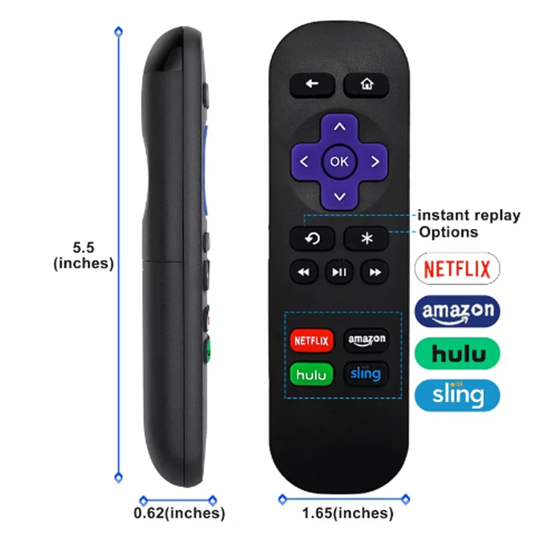 Rc680 Remote Control for Roku Express, for Roku Premiere, for Roku Box, for Roku Play Roku 1 2 3 4 [Not for Any Stick Or TV]]