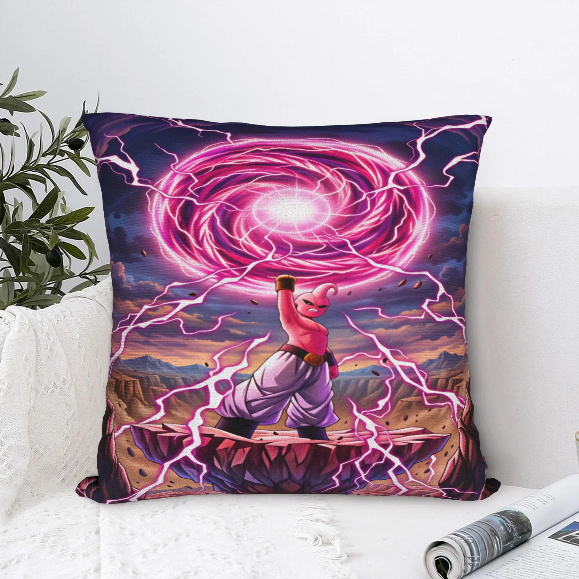 Pinks Monster  Pillow Case Dragon-Balls Kawaii Pillow Cover Comfy Pillowcases For Sofa Couch Bed Living Room