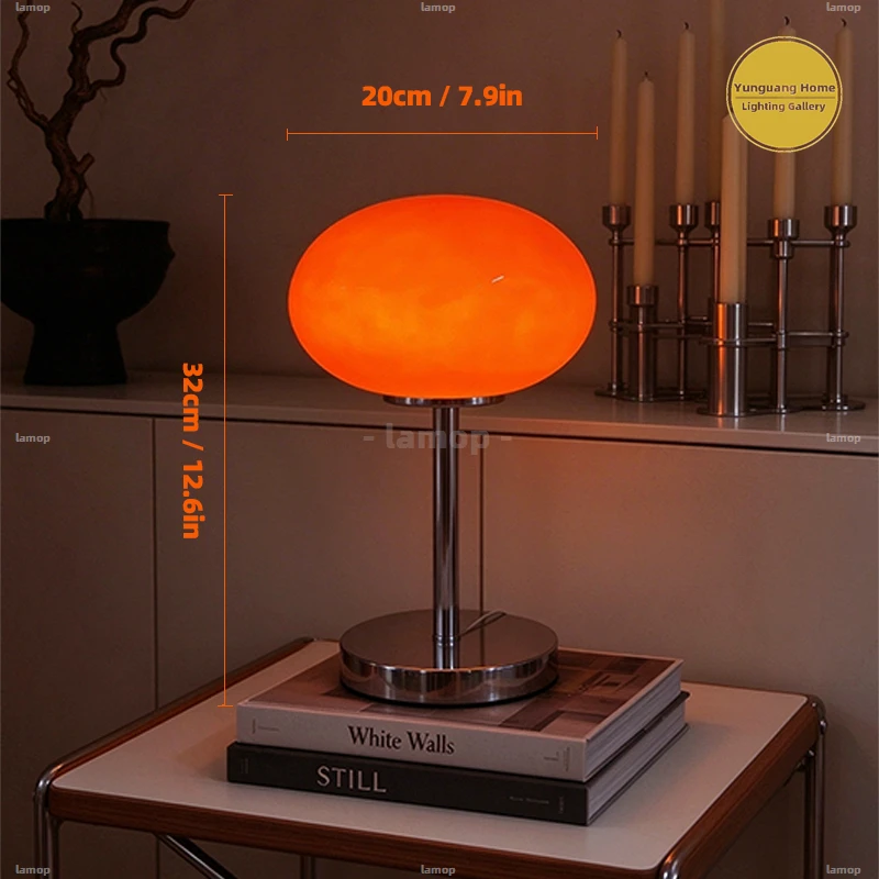 Danish Cream Lollipop Table Lamp Decorative Lamp for Living Room Creative Warm Desktop Ambient Light