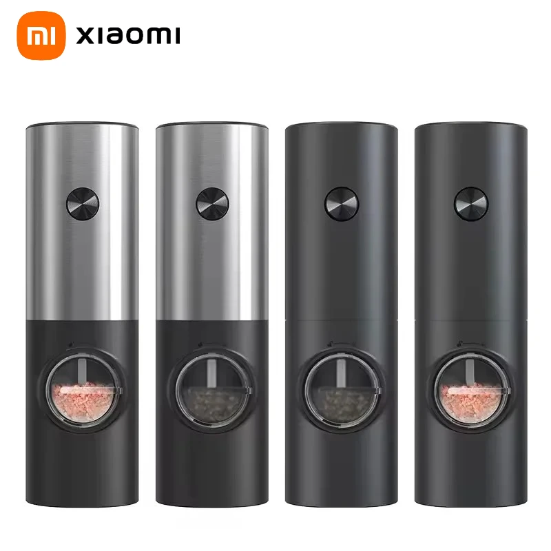 

Xiaomi Electric Automatic Salt and Pepper Grinder Set with Led Light Grinder Spice Mill Adjustable Spices Grinder Kitchen Tools