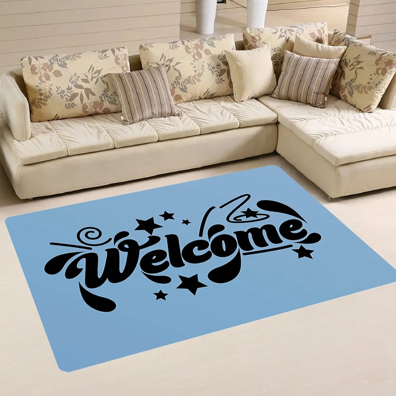 Home Welcome Room Rugs Door Mat Kitchen Rug Carpet Entrance of House Balcony Carpets Foot Doormat Mats Bathroom Bath Floor