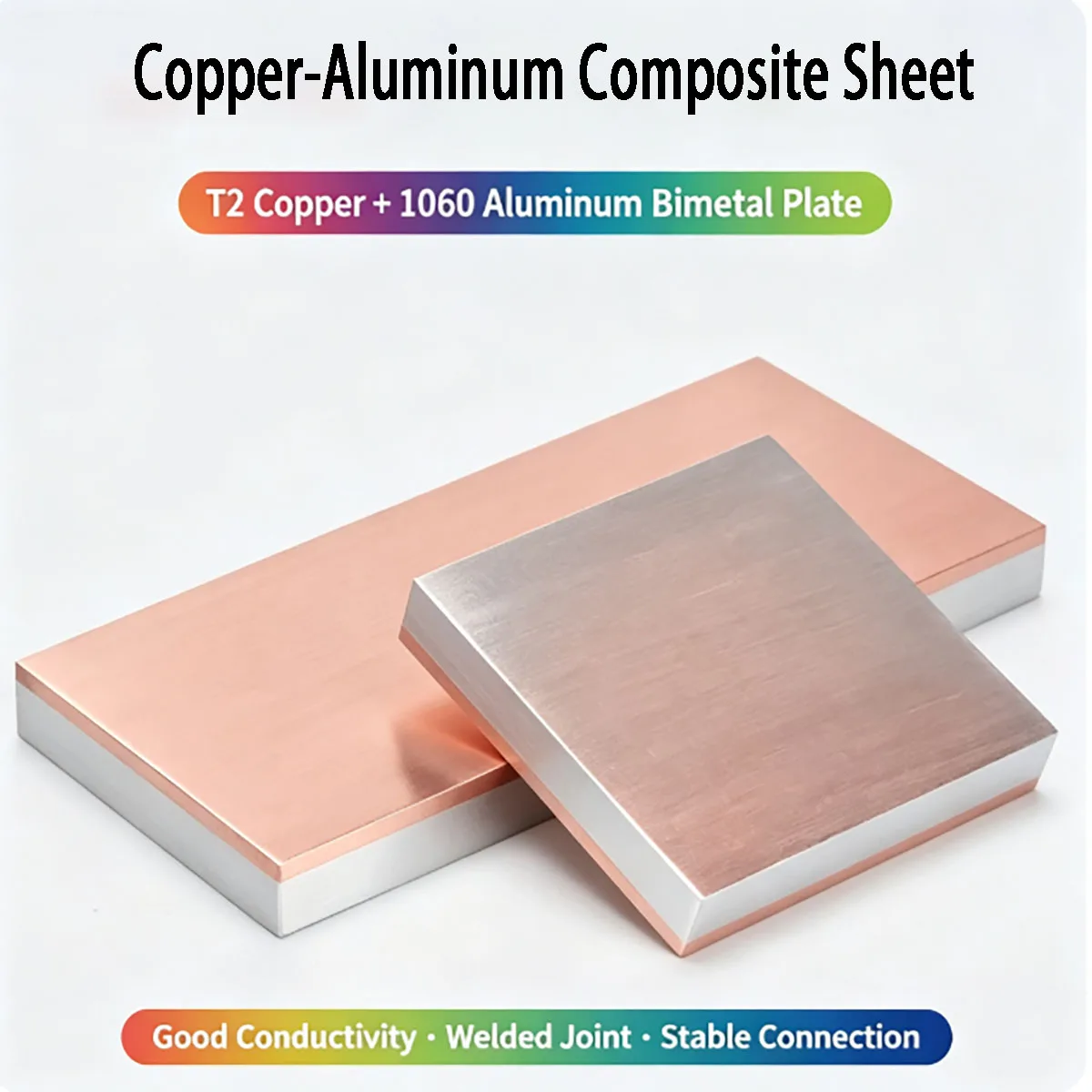 1‑30mm Copper‑Aluminum Composite Plate Gasket, Custom Transition Conductive Connector for Electrical Circuit Connection