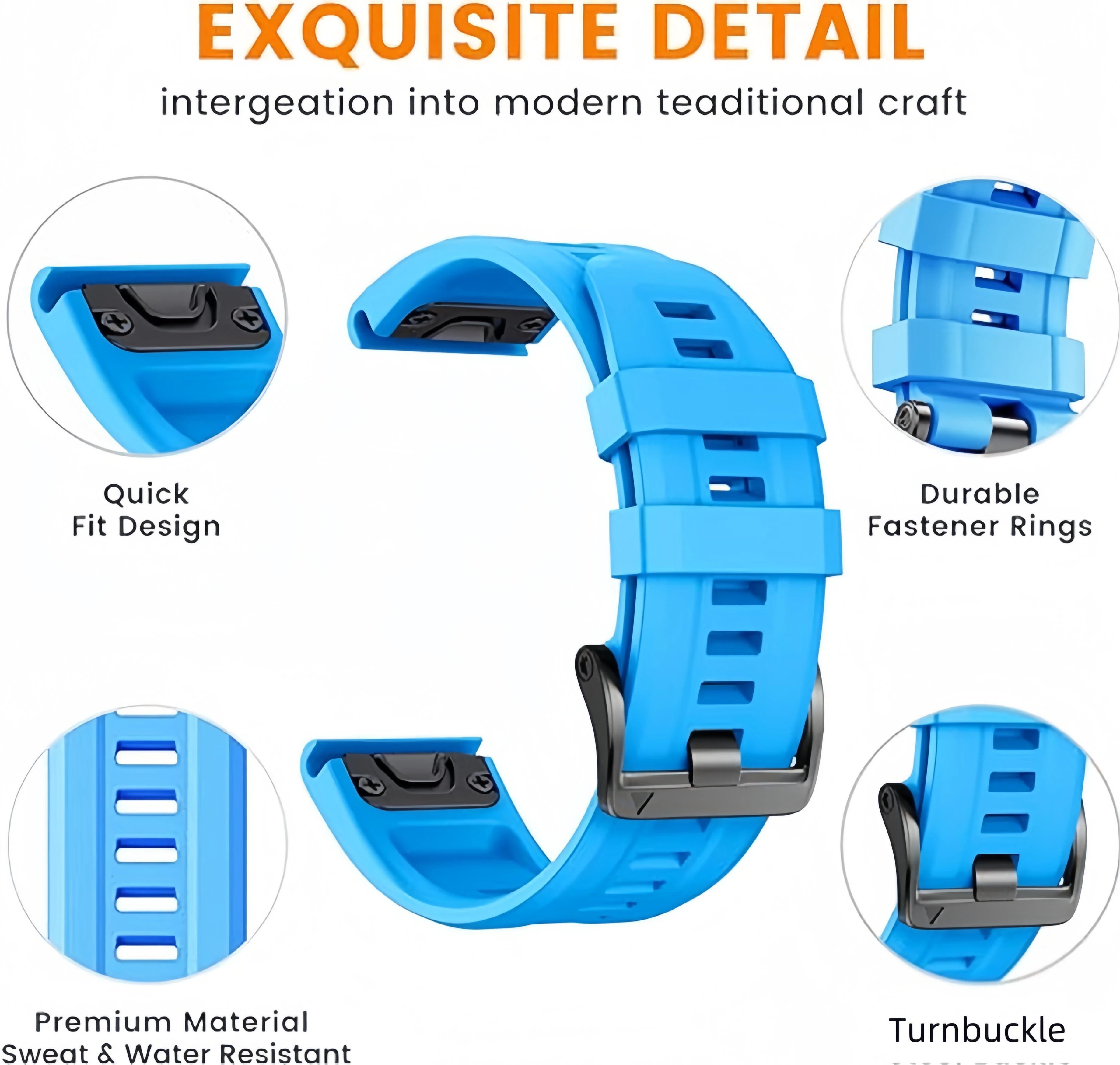 QuickFit 22mm 26mm Strap for Garmin Epix Gen 2 Silicone Band for Garmin Fenix 7 7X 5Plus 6XPro Enduro 2 Bracelet Watchband image 3