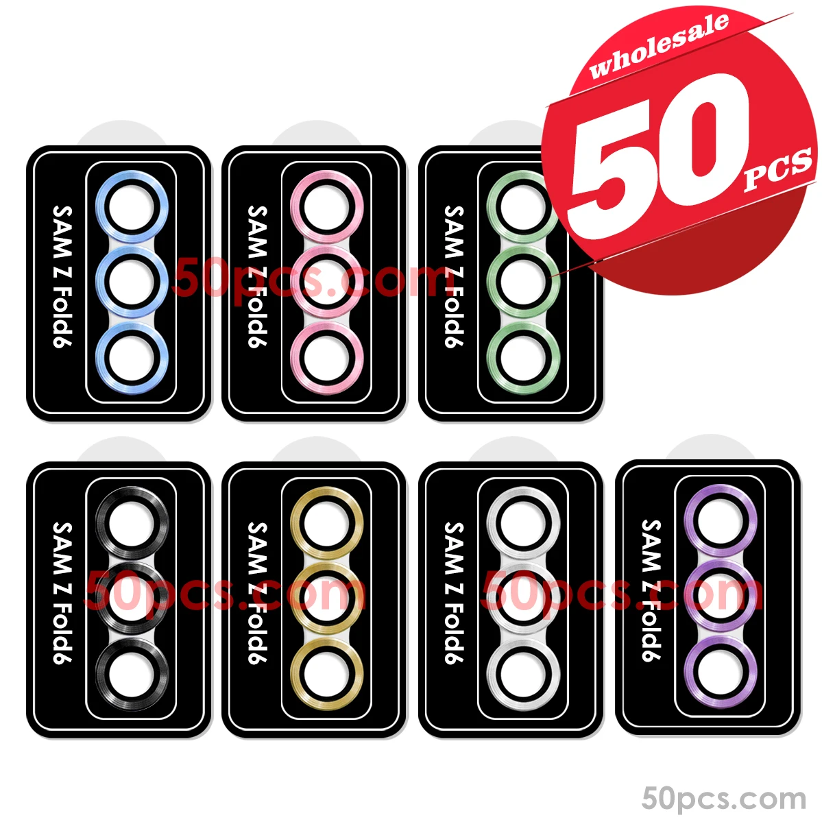 

﻿50Pcs CD Camera Lens Protector Cover For Samsung Galaxy Z FoLd6/FLip6 Z FILP5/FoLd5 Z W23 W23 filp 3D Alloy Glass FILp4/Fold4