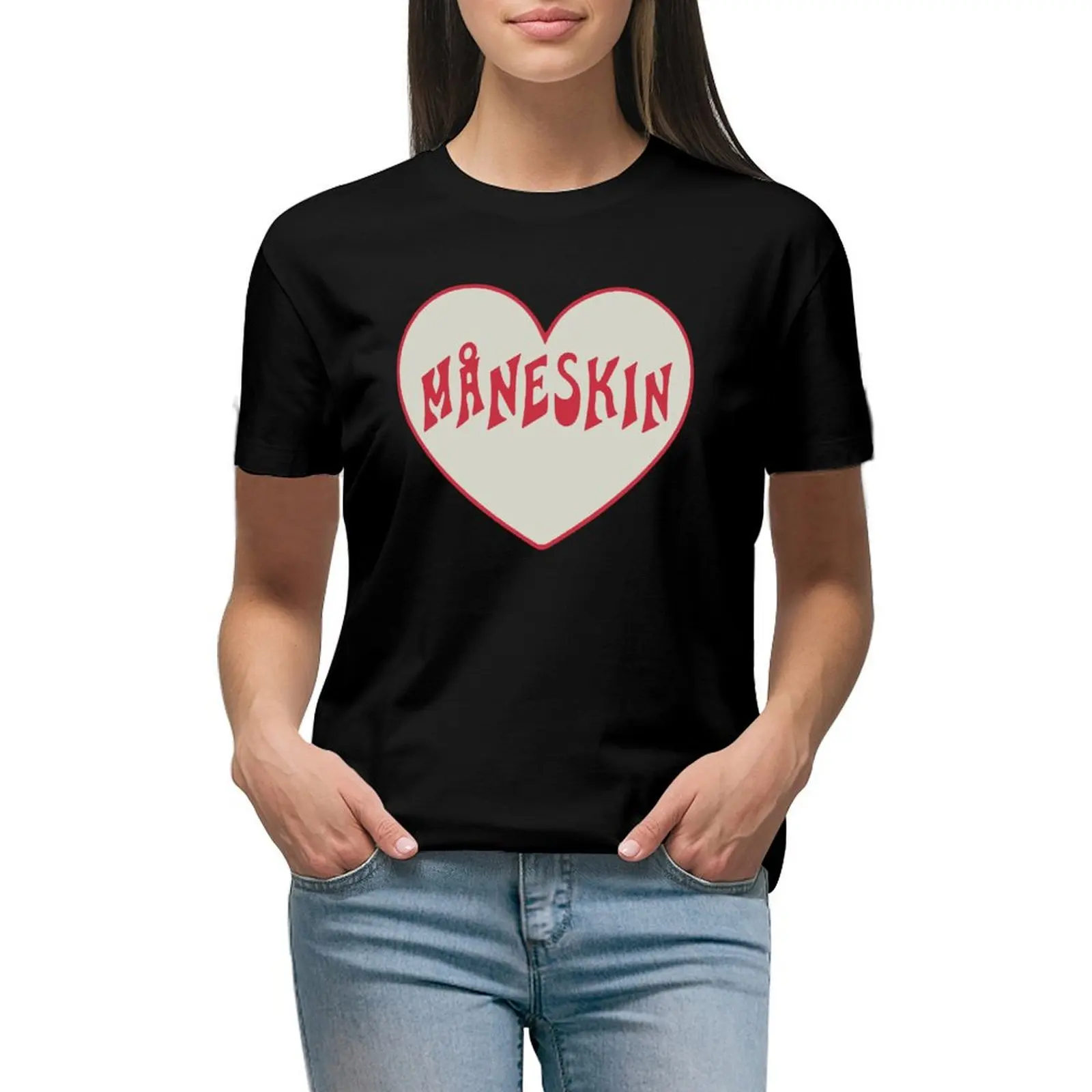 love m?neskin m?neskin T-shirt oversized korean fashion Women t-shirts